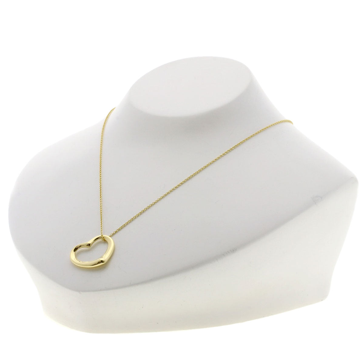 TIFFANY&Co. Open heart Necklace K18 Yellow Gold Ladies [Used]