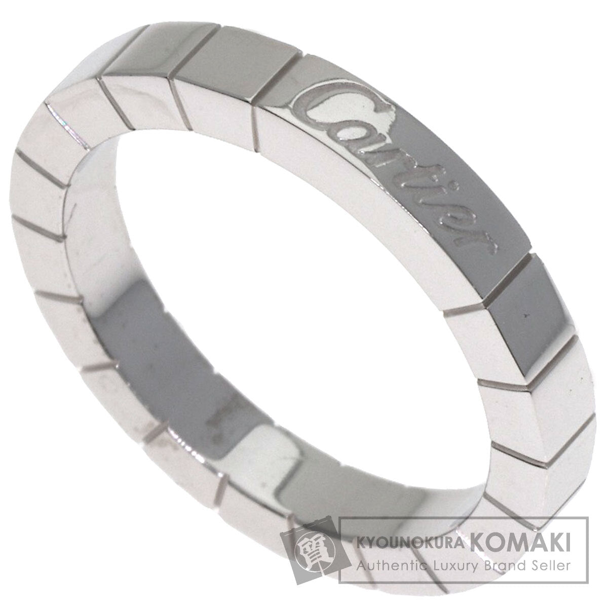 CARTIER Laniere # 51 Ring K18 White Gold Ladies [Used]