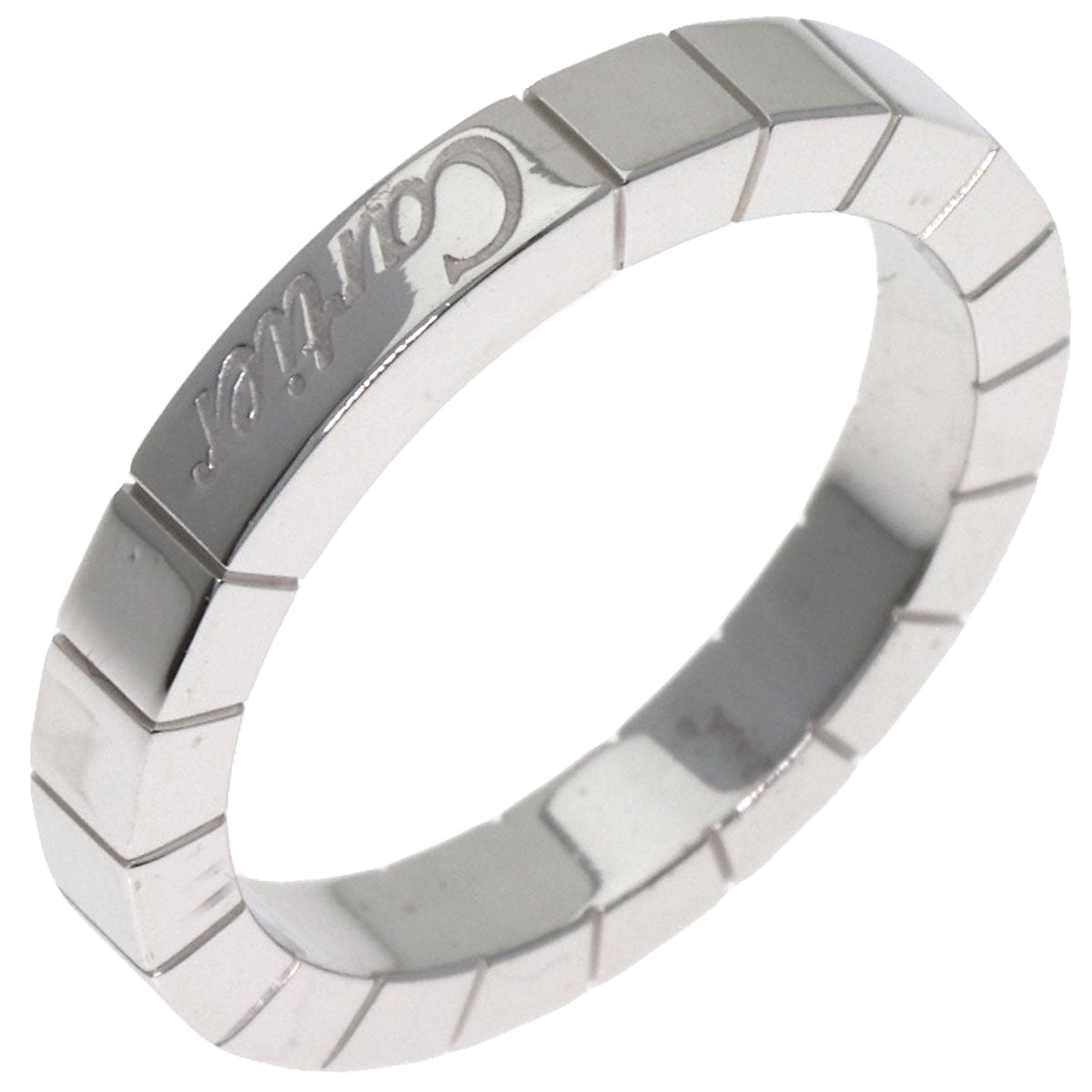 CARTIER Laniere # 51 Ring K18 White Gold Ladies [Used]