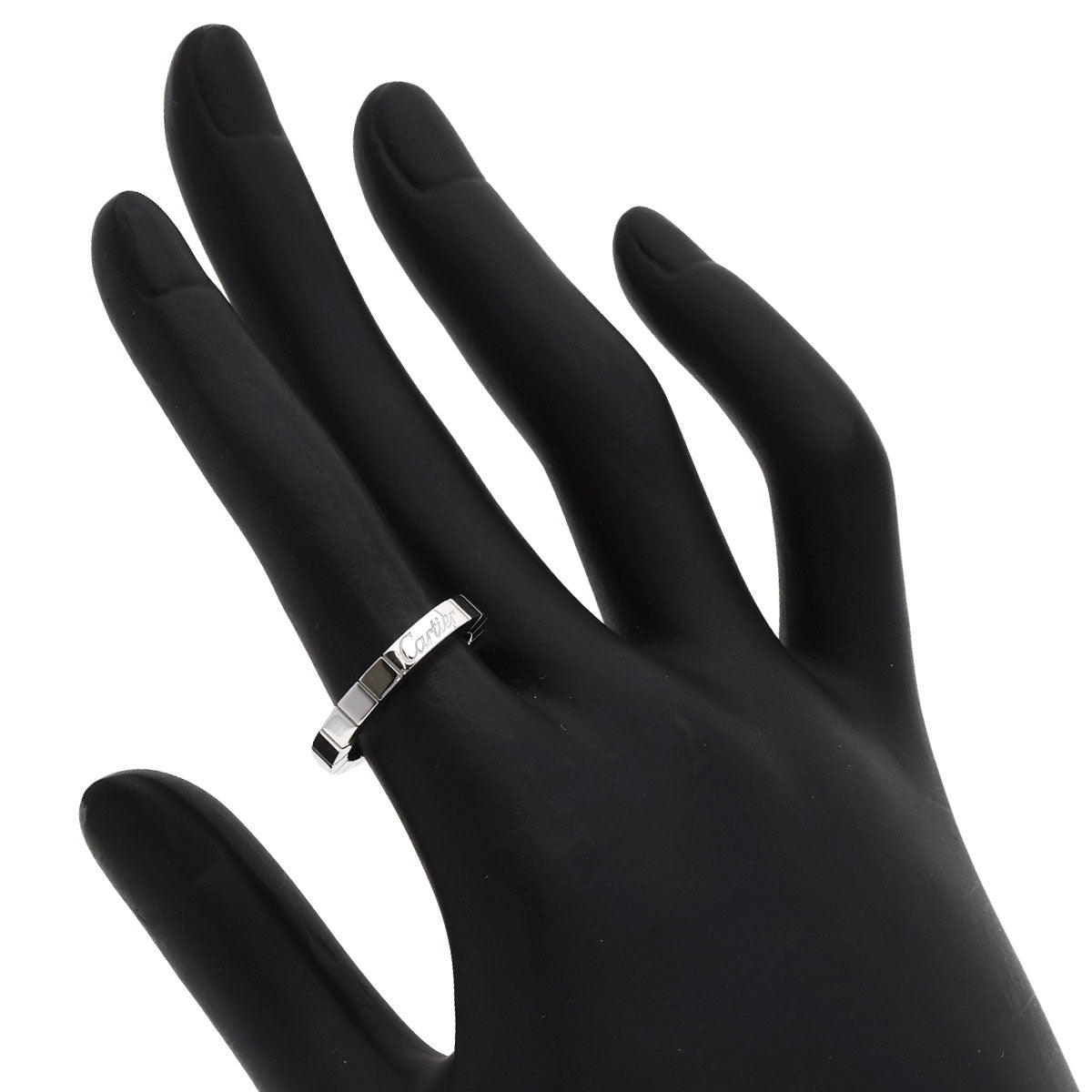 CARTIER Laniere # 51 Ring K18 White Gold Ladies [Used]