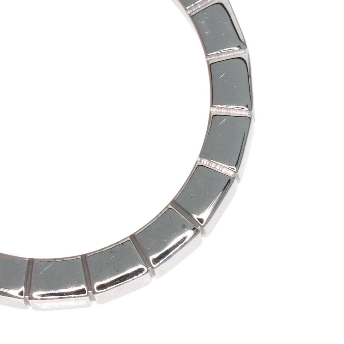 CARTIER Laniere # 51 Ring K18 White Gold Ladies [Used]