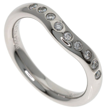 TIFFANY&Co. Curved band Diamond Ring Platinum PT950 Ladies [Used]