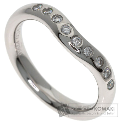 TIFFANY&Co. Curved band Diamond Ring Platinum PT950 Ladies [Used]