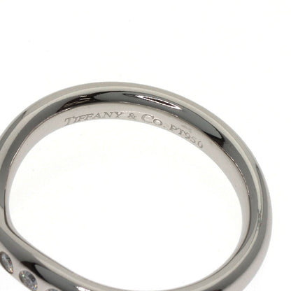 TIFFANY&Co. Curved band Diamond Ring Platinum PT950 Ladies [Used]