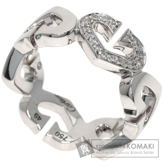 CARTIER C heart # 49 Ring K18 White Gold Ladies [Used]