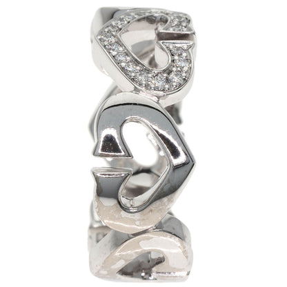 CARTIER C heart # 49 Ring K18 White Gold Ladies [Used]