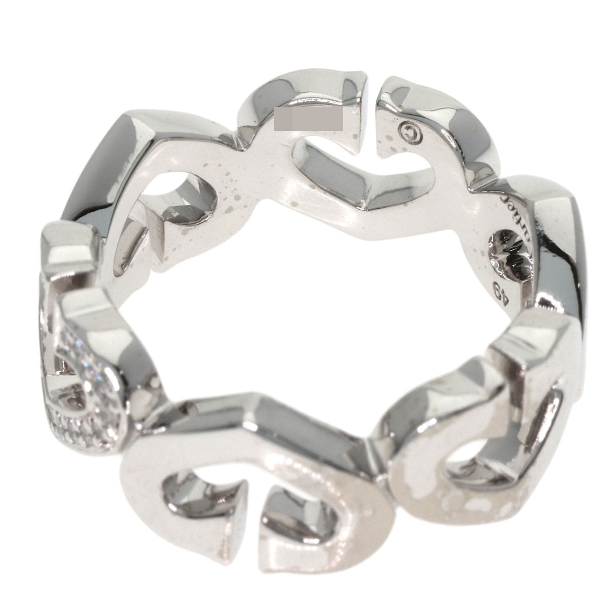 CARTIER C heart # 49 Ring K18 White Gold Ladies [Used]