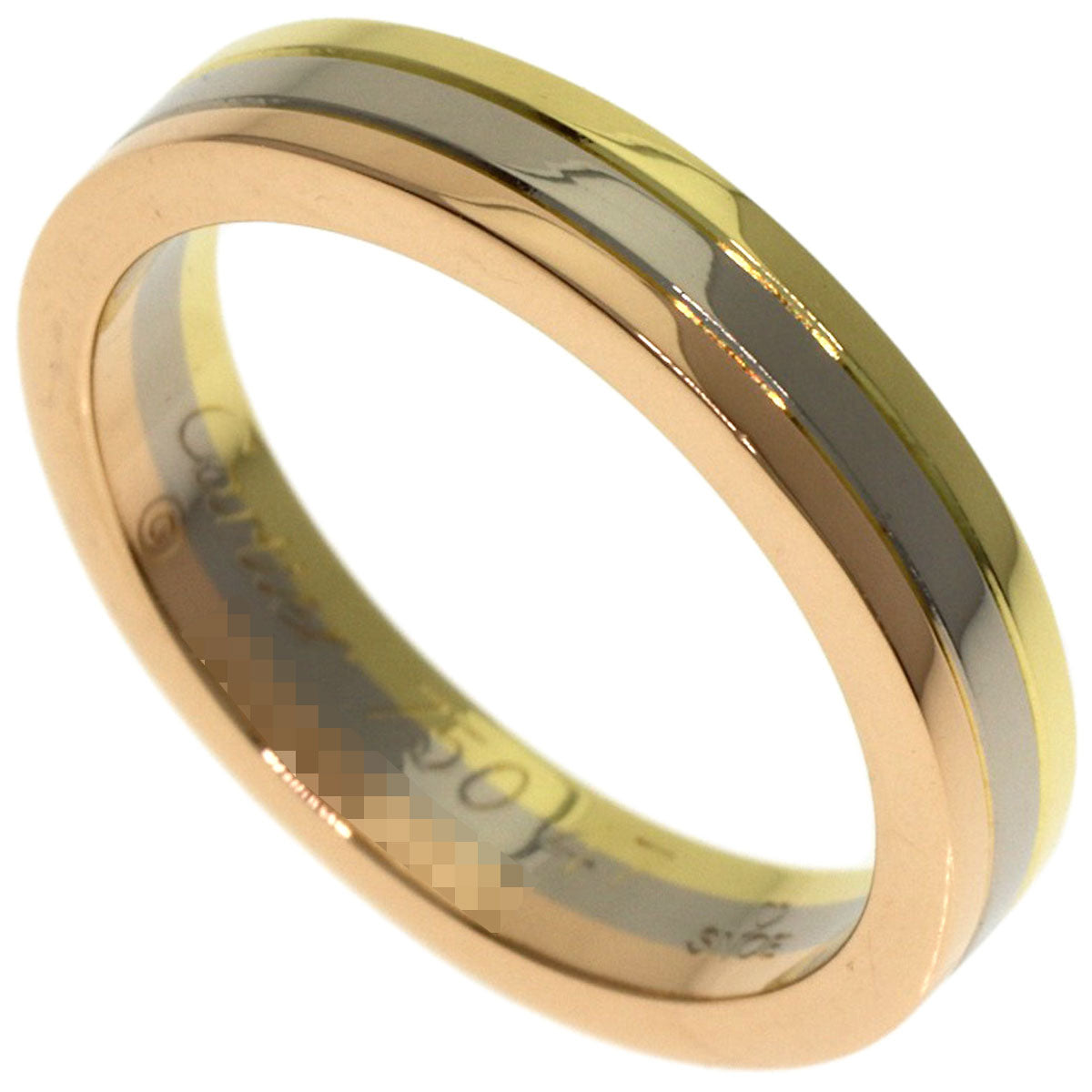 CARTIER Three Gold Ring K18 Yellow Gold K18 White GoldLadies [Used]
