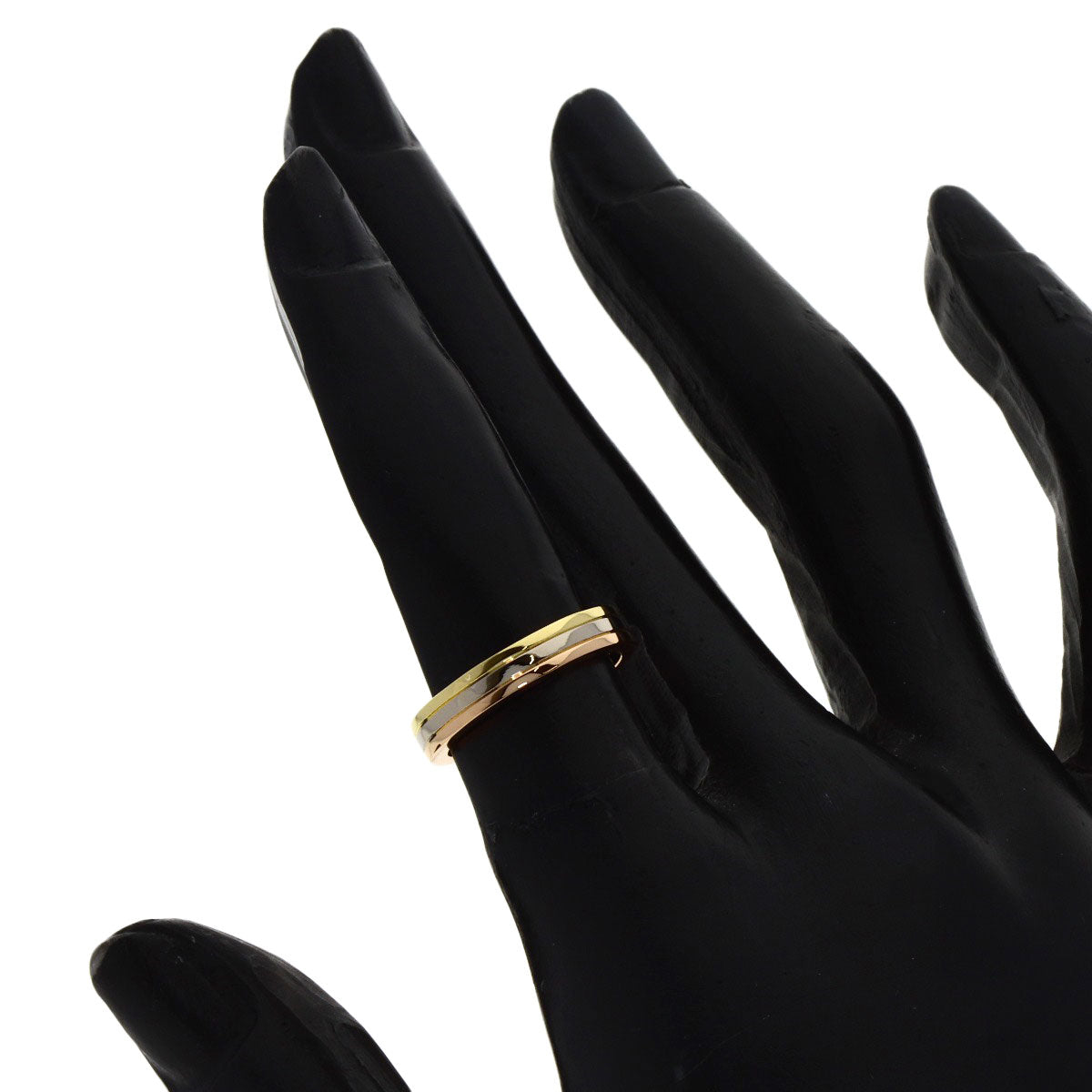 CARTIER Three Gold Ring K18 Yellow Gold K18 White GoldLadies [Used]