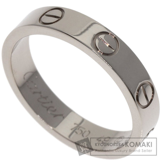 CARTIER mini love ring #49 Ring K18 White Gold Ladies [Used]