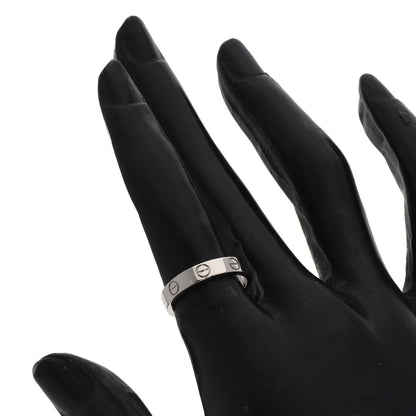 CARTIER mini love ring #49 Ring K18 White Gold Ladies [Used]