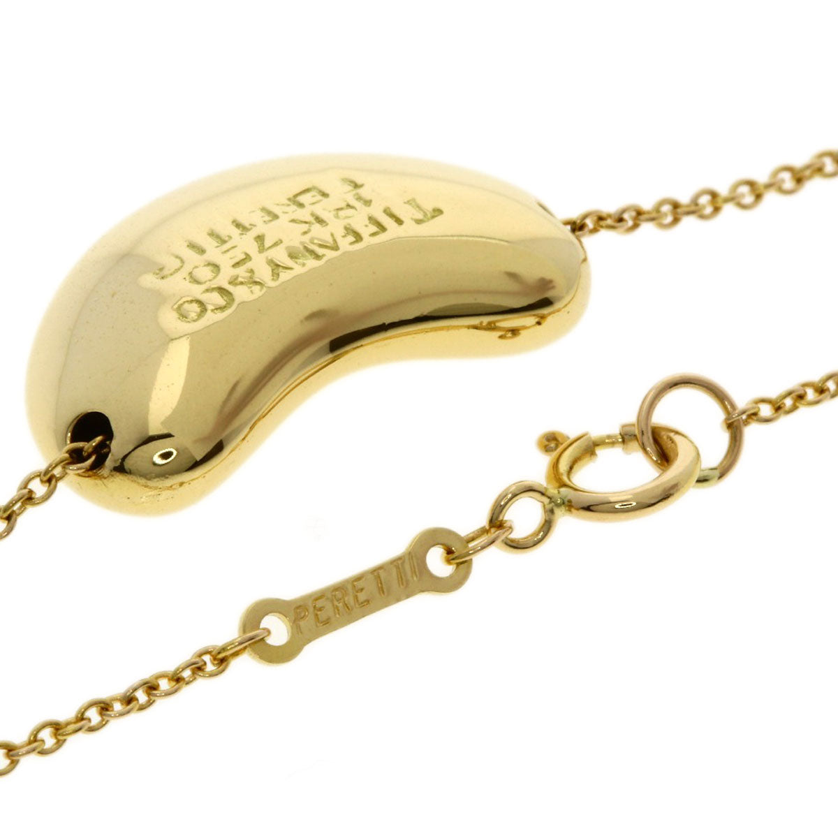 TIFFANY&Co. Bean Necklace K18 Yellow Gold Ladies [Used]