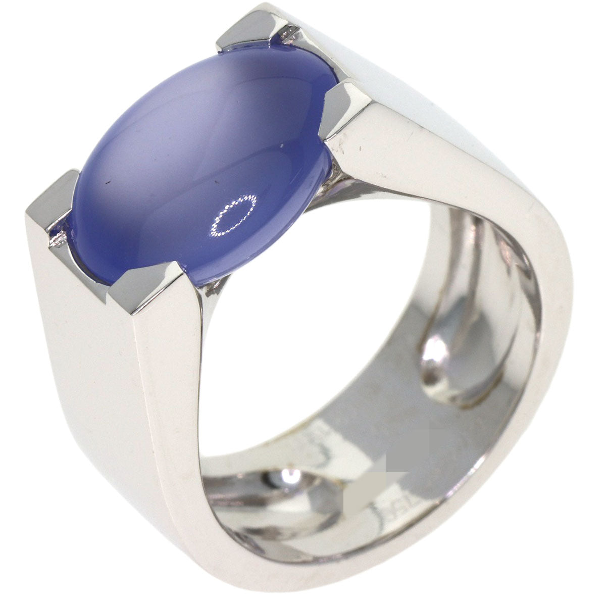 カルティエ タンキッシムリング カルセドニー #56 リング・指輪 K18ホワイトゴールド レディース 【中古】【CARTIER】