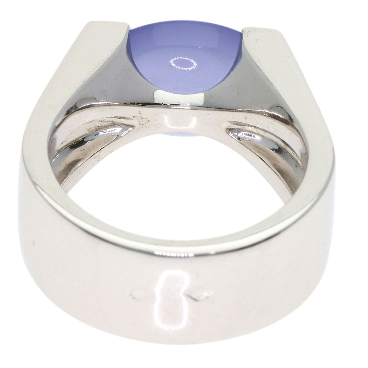 カルティエ タンキッシムリング カルセドニー #56 リング・指輪 K18ホワイトゴールド レディース 【中古】【CARTIER】