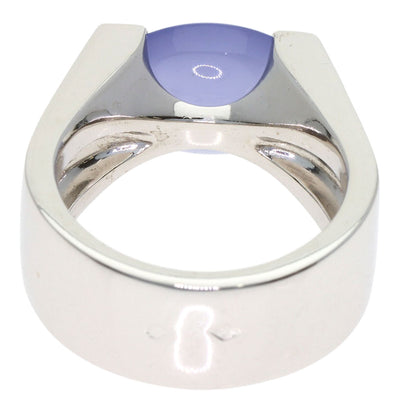 カルティエ タンキッシムリング カルセドニー #56 リング・指輪 K18ホワイトゴールド レディース 【中古】【CARTIER】