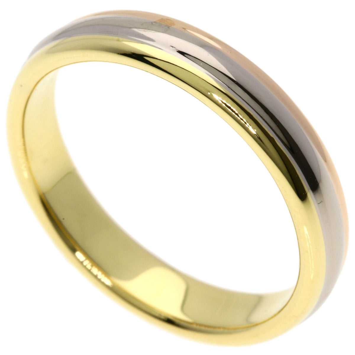 CARTIER Three colors #61 Ring K18 Yellow Gold 18K Pink GoldLadies [Used]