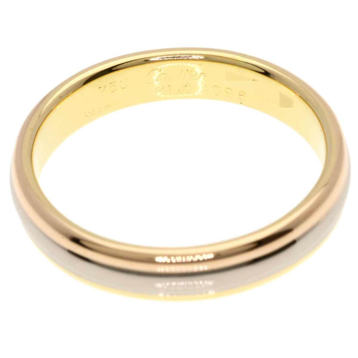 CARTIER Three colors #61 Ring K18 Yellow Gold 18K Pink GoldLadies [Used]