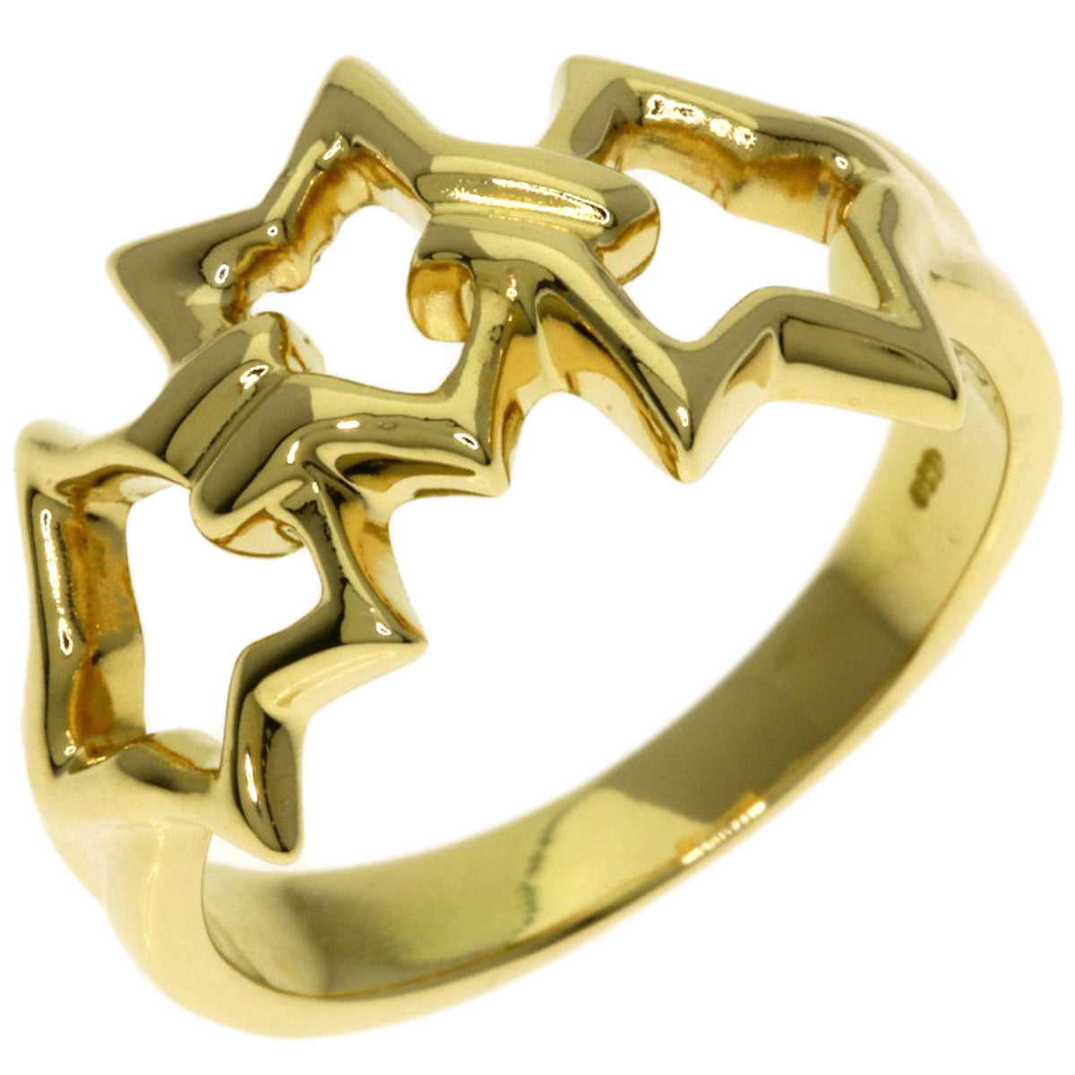 TIFFANY&Co. Triple star Ring K18 Yellow Gold Ladies [Used]