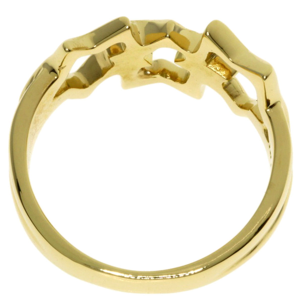 TIFFANY&Co. Triple star Ring K18 Yellow Gold Ladies [Used]