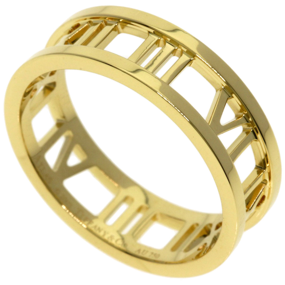 TIFFANY&Co. Atlas open Ring K18 Yellow Gold Ladies [Used]