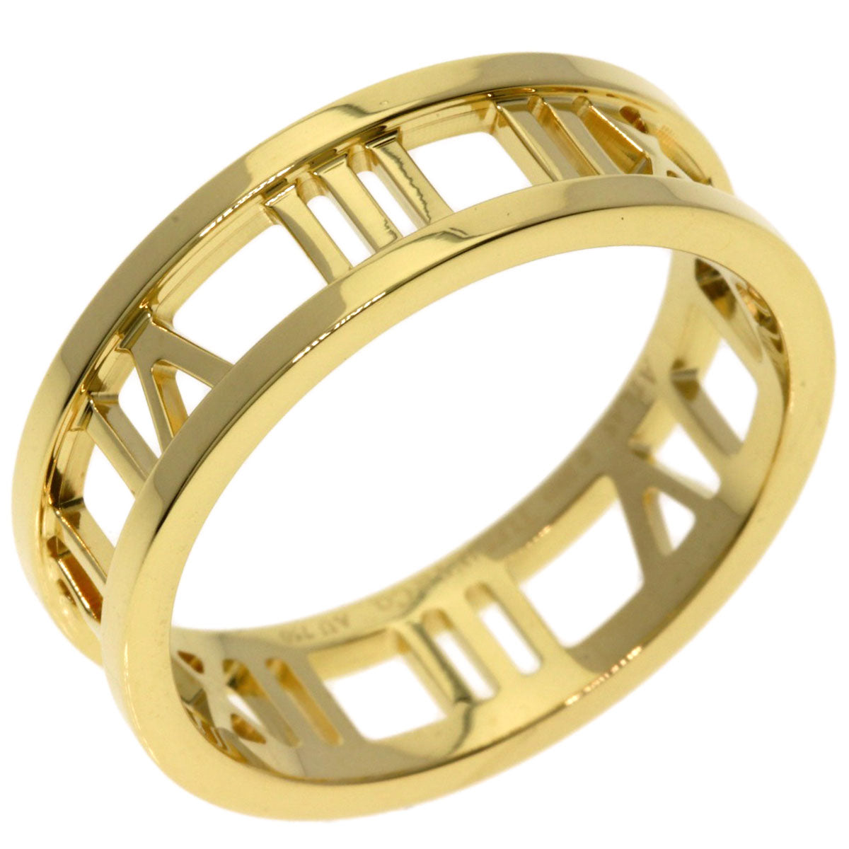 TIFFANY&Co. Atlas open Ring K18 Yellow Gold Ladies [Used]