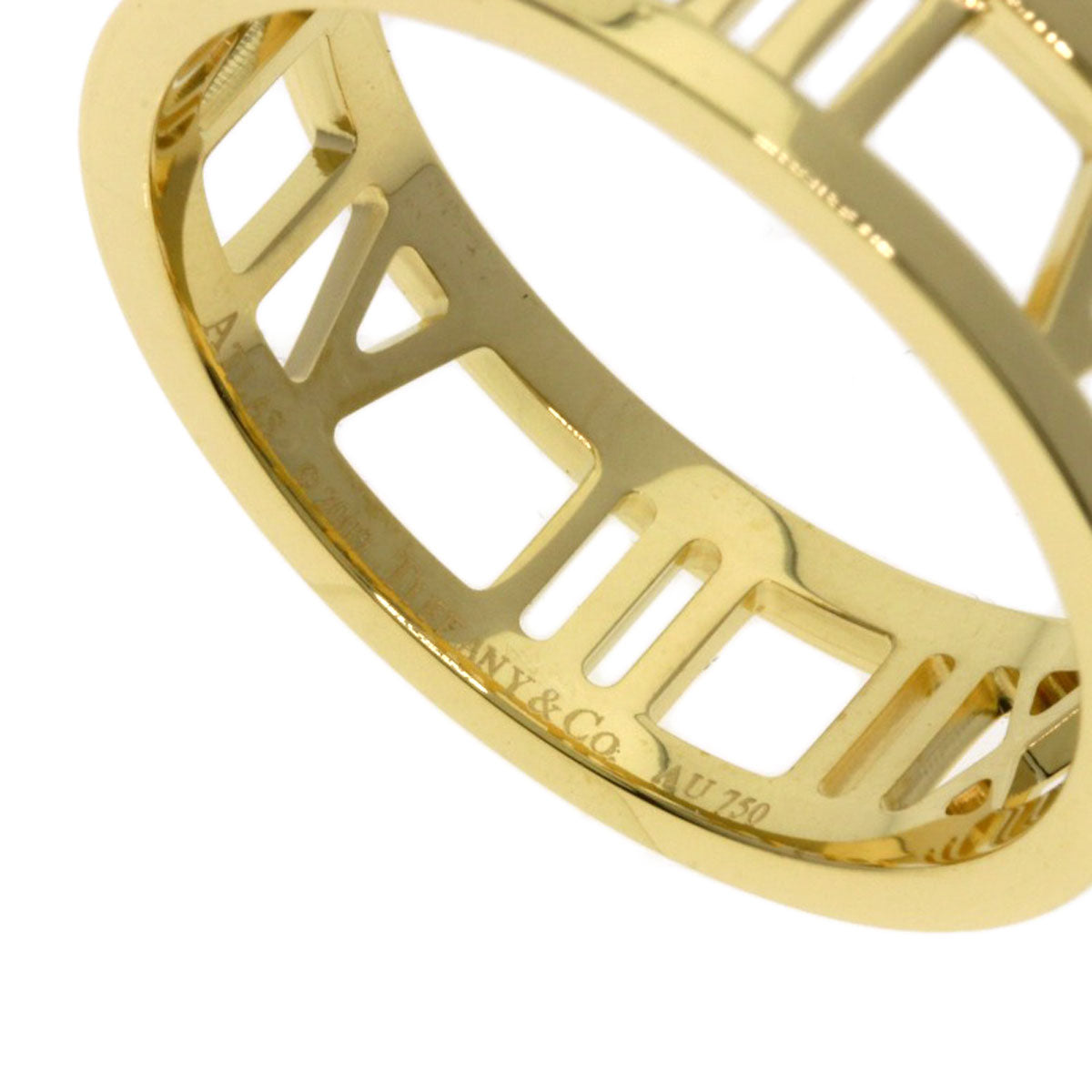 TIFFANY&Co. Atlas open Ring K18 Yellow Gold Ladies [Used]