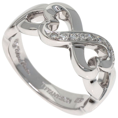 TIFFANY&Co. Double Loving Heart Diamond Ring K18 White Gold Ladies [Used]