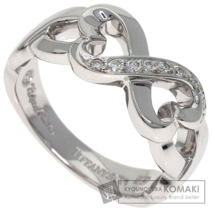 TIFFANY&Co. Double Loving Heart Diamond Ring K18 White Gold Ladies [Used]