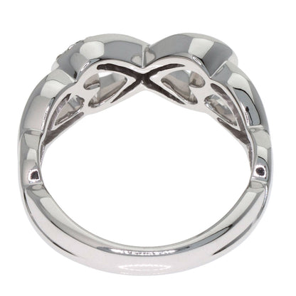 TIFFANY&Co. Double Loving Heart Diamond Ring K18 White Gold Ladies [Used]