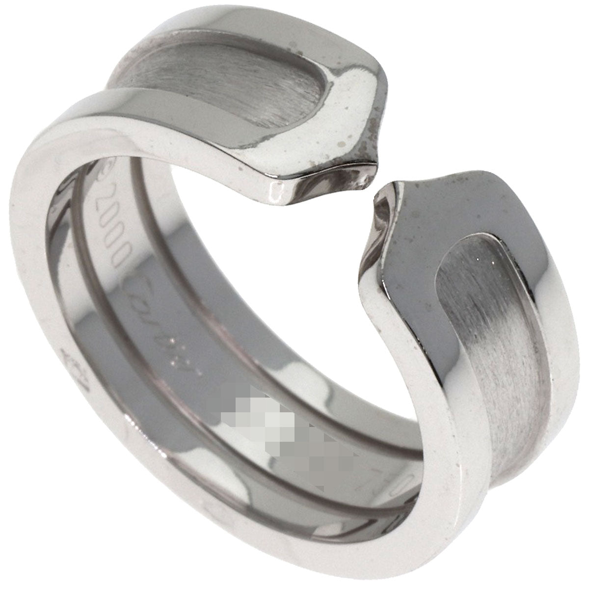 CARTIER C2 #50 Ring K18 White Gold Ladies [Used]