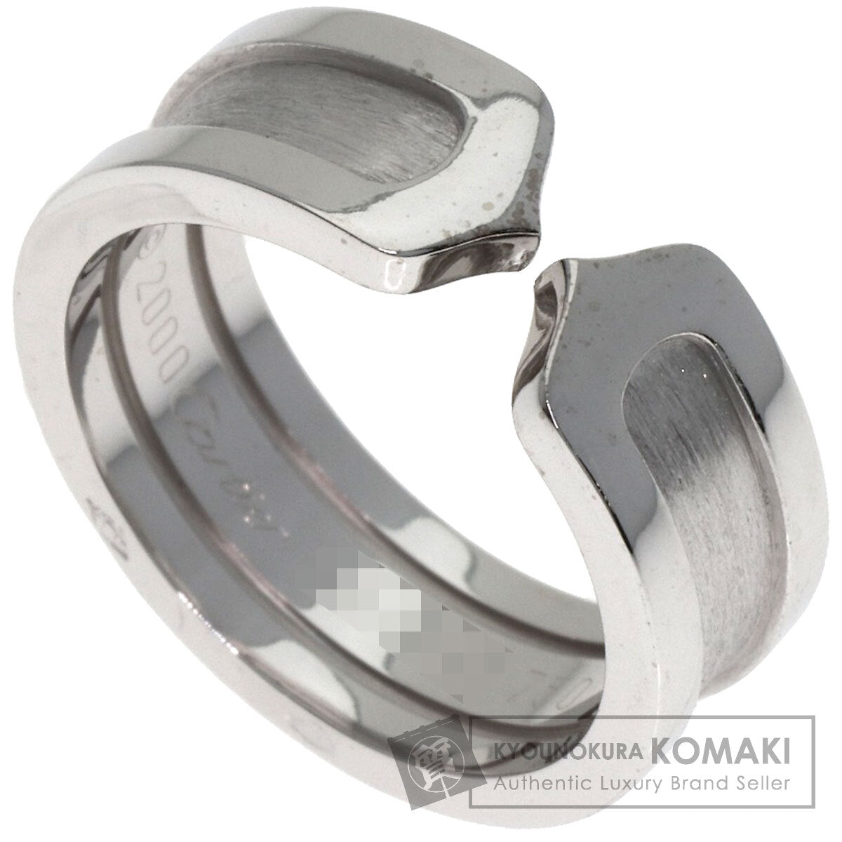 CARTIER C2 #50 Ring K18 White Gold Ladies [Used]