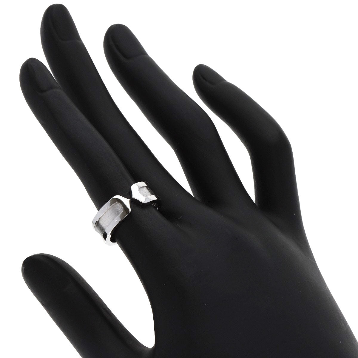 CARTIER C2 #50 Ring K18 White Gold Ladies [Used]