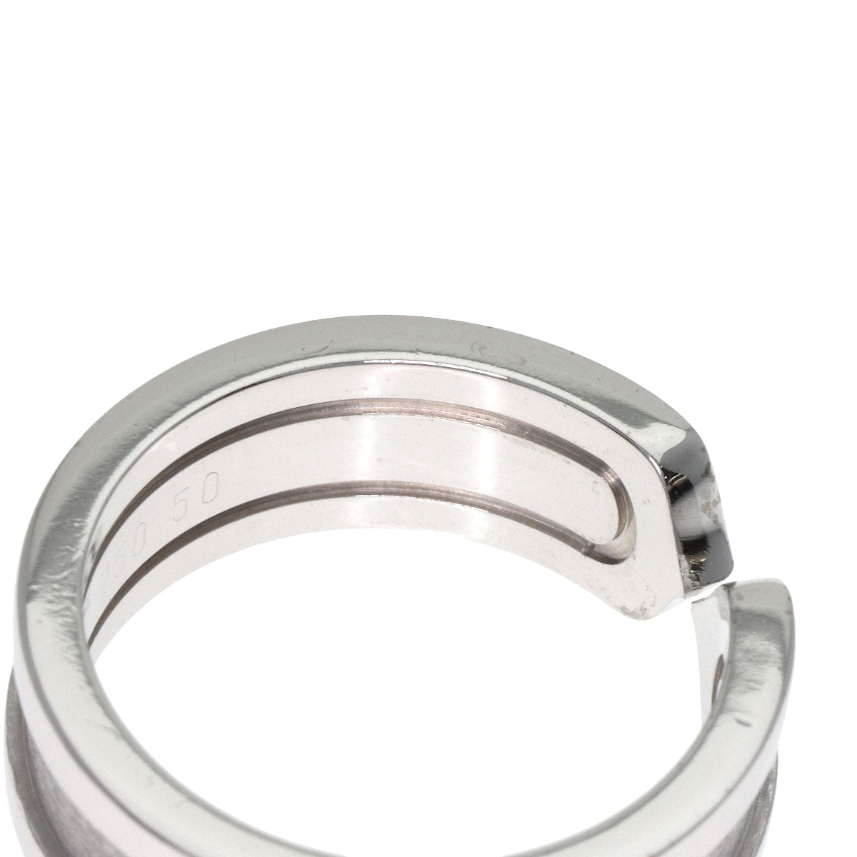 CARTIER C2 #50 Ring K18 White Gold Ladies [Used]