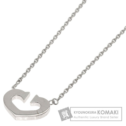 CARTIER C heart Necklace K18 White Gold Ladies [Used]