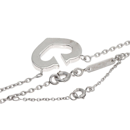 CARTIER C heart Necklace K18 White Gold Ladies [Used]