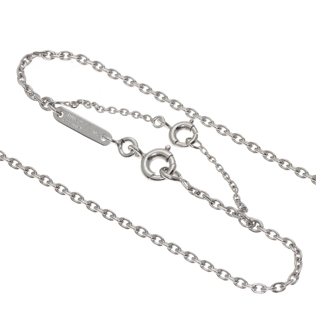 CARTIER C heart Necklace K18 White Gold Ladies [Used]