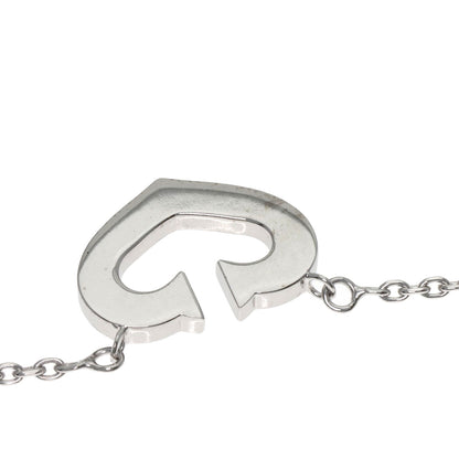 CARTIER C heart Necklace K18 White Gold Ladies [Used]