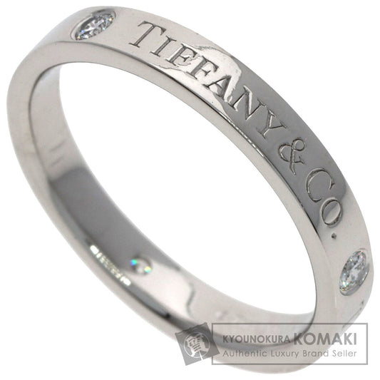 TIFFANY&Co. Flat band 3P Diamond Ring Platinum PT950 Ladies [Used]