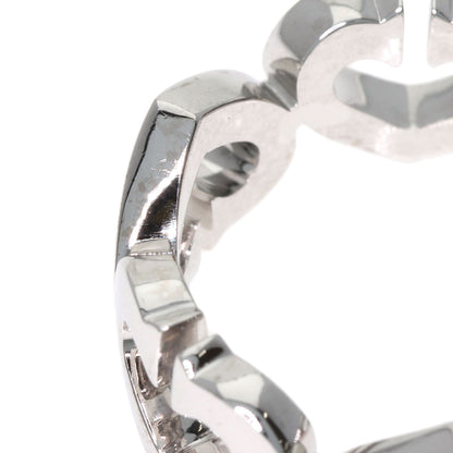 CARTIER C Heart Diamond # 49 Ring K18 White Gold Ladies [Used]