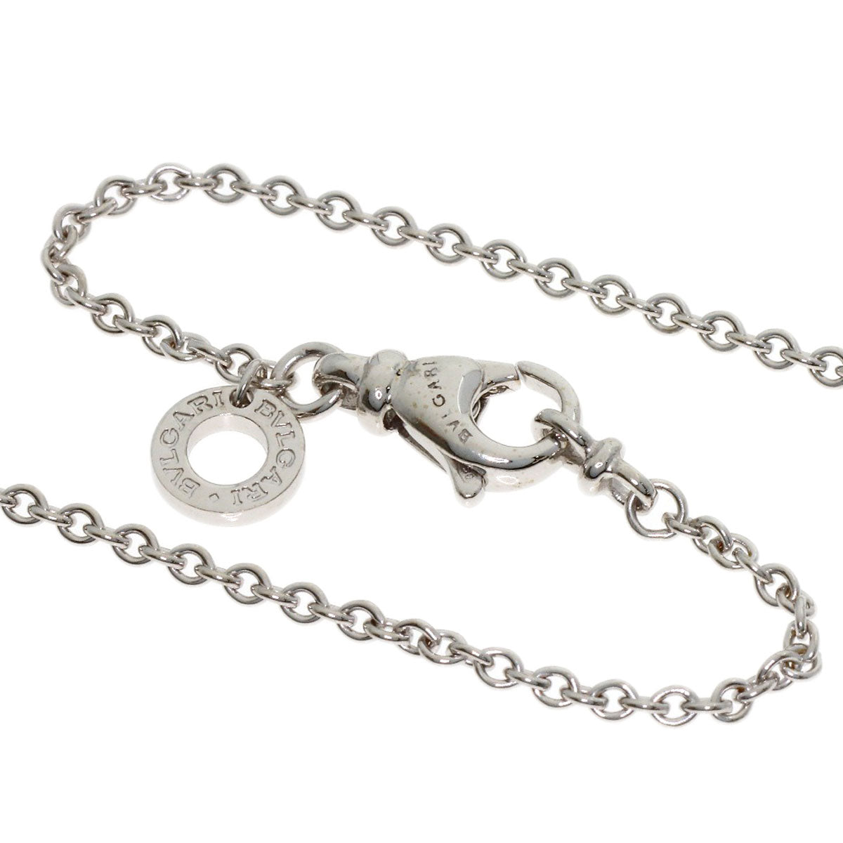 BVLGARI Chain 16.1" Necklace K18 White Gold Ladies [Used]
