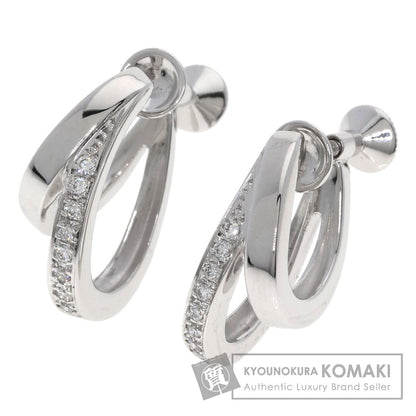 MIKIMOTO Diamond Earring K18 White Gold Ladies [Used]