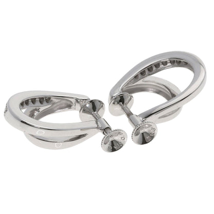 MIKIMOTO Diamond Earring K18 White Gold Ladies [Used]