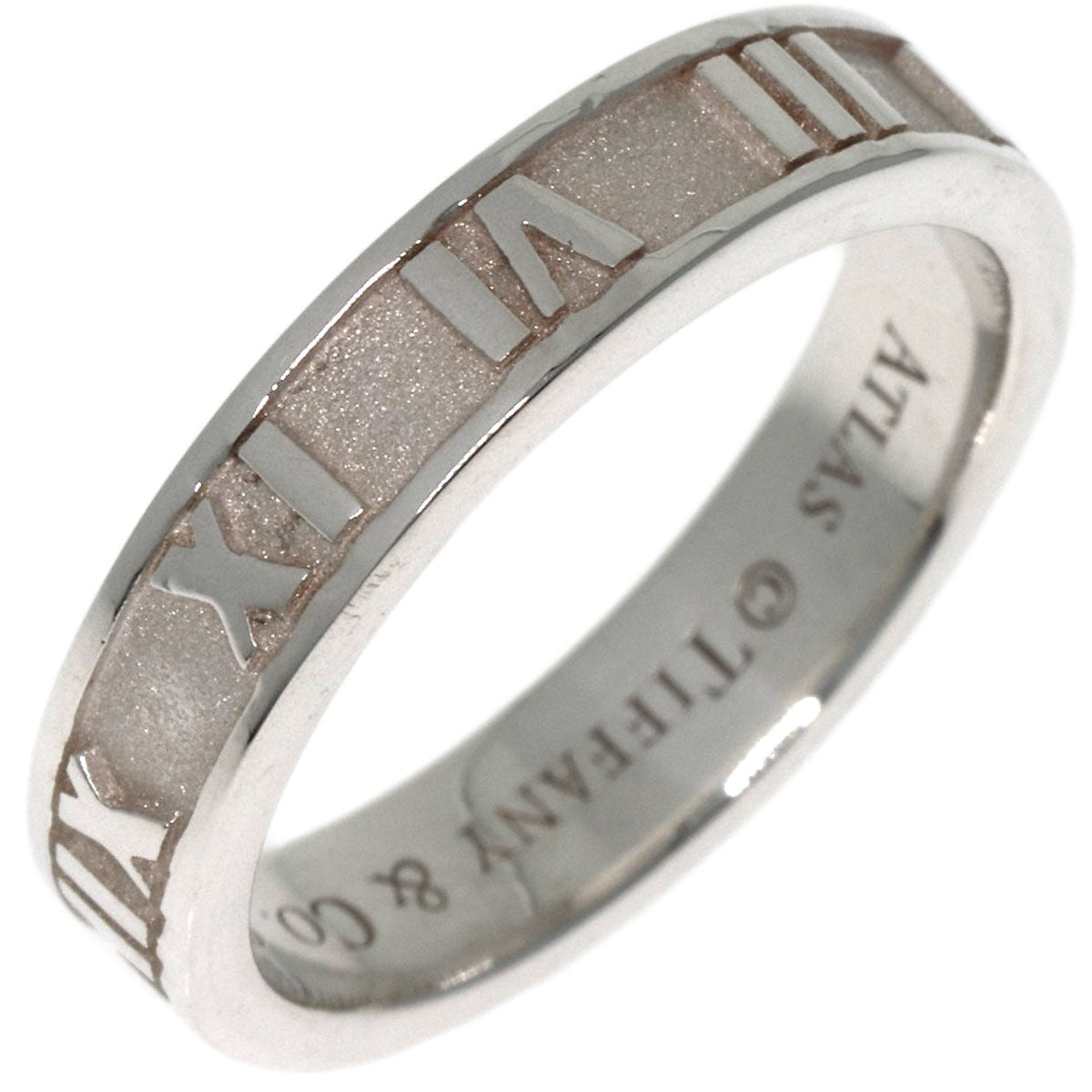 TIFFANY&Co. Atlas narrow Ring Silver Ladies [Used]