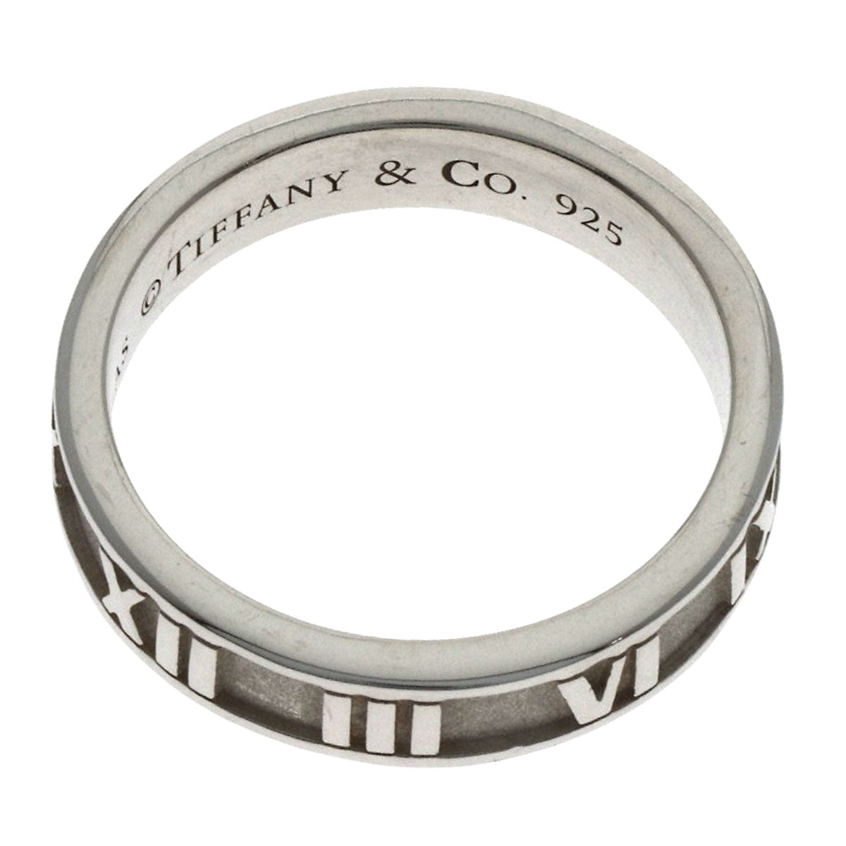 TIFFANY&Co. Atlas narrow Ring Silver Ladies [Used]