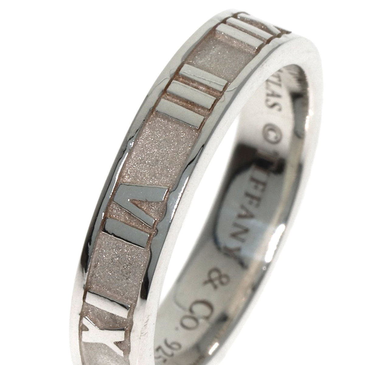 TIFFANY&Co. Atlas narrow Ring Silver Ladies [Used]