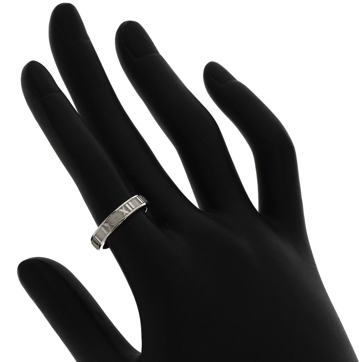 TIFFANY&Co. Atlas narrow Ring Silver Ladies [Used]