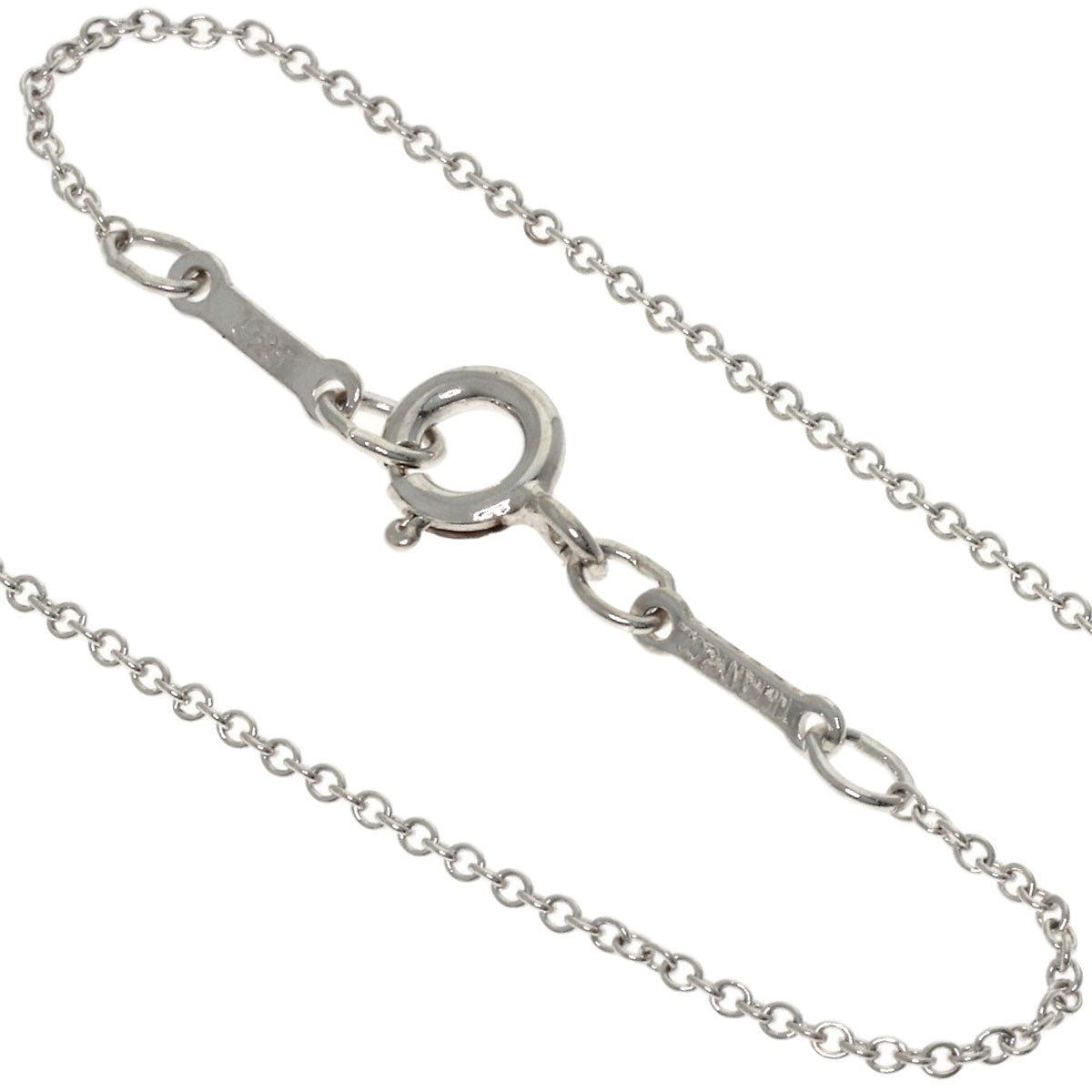 TIFFANY&Co. Open heart Necklace Silver Ladies [Used]