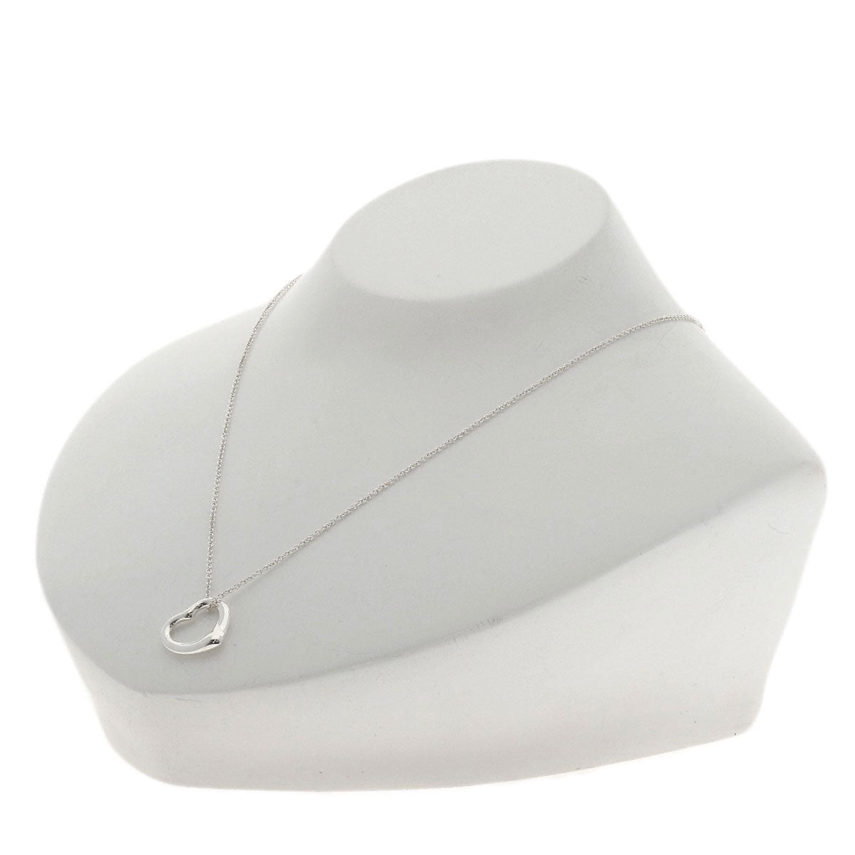 TIFFANY&Co. Open heart Necklace Silver Ladies [Used]