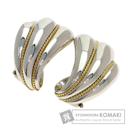 TIFFANY&Co. Feather Twist Earring Silver 18K Yellow GoldLadies [Used]