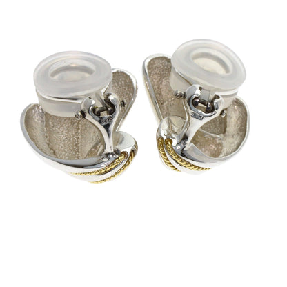 TIFFANY&Co. Feather Twist Earring Silver 18K Yellow GoldLadies [Used]
